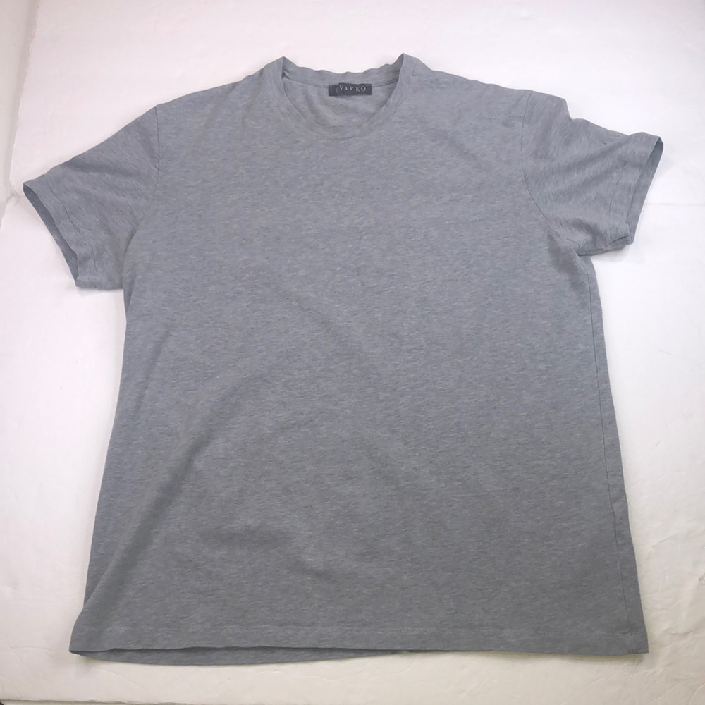 Vakko Tee Women’s Large Gray Cotton Casual Lightweight Relax Short Sleeve